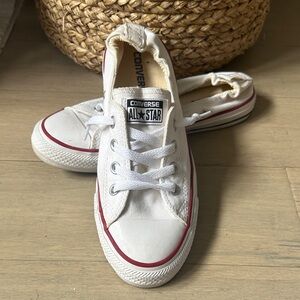 Converse All Star Slip On Shoreline Sneakers White Canvas Classic Americana